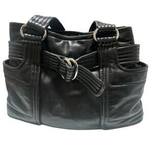 Kooba Black Leather Hobo Bag Soft Slouchy Shoulder Purse EUC